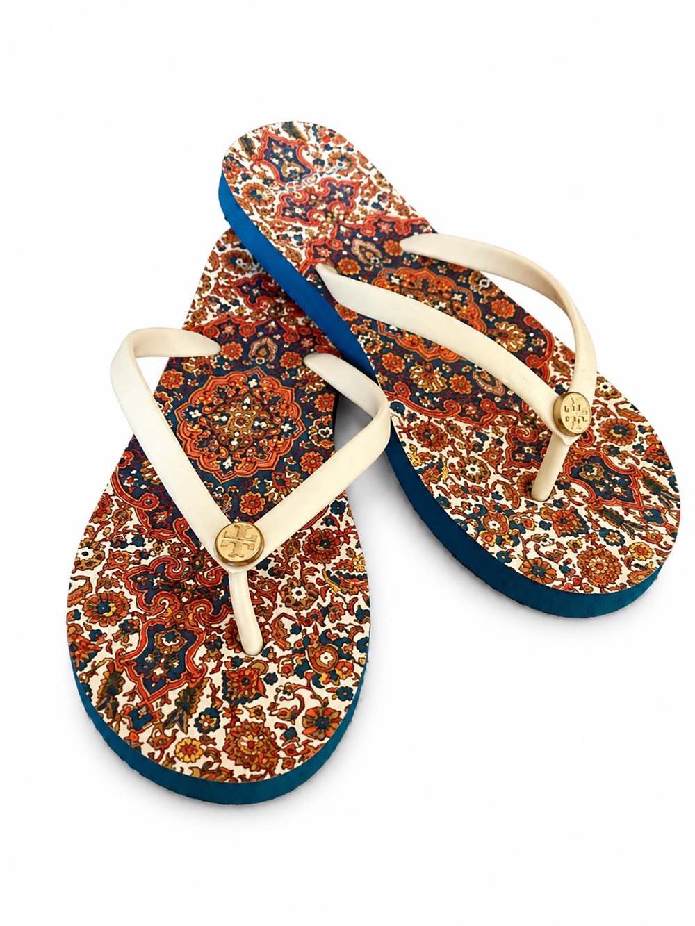 🌺 Tory Burch Medallion Flip Flop Sandals | Boho Luxe Resort Style 🌺